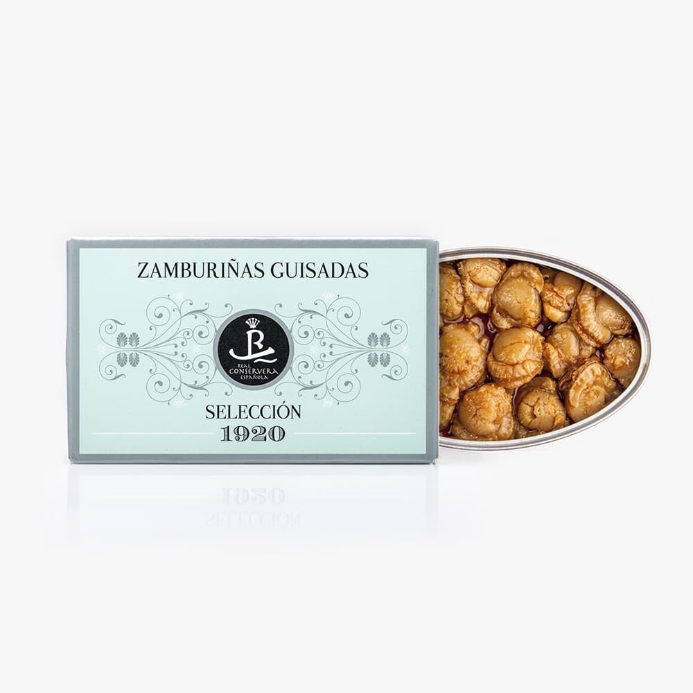 Zamburiñas Guisadas (Kamm-Muscheln in traditioneller Sauce) – Selección 1920
