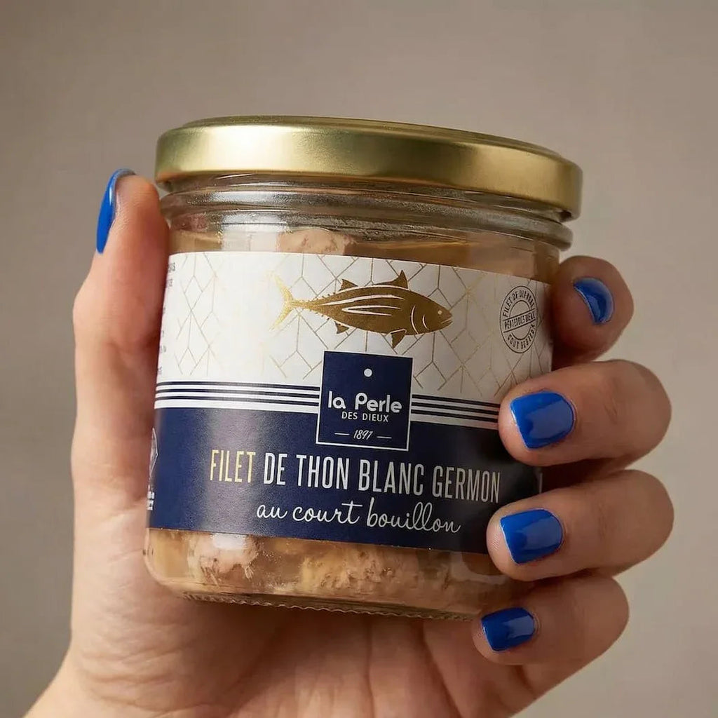 Filets vom Weißen Thunfisch (Albacore) in Court-Bouillon Glas 140g