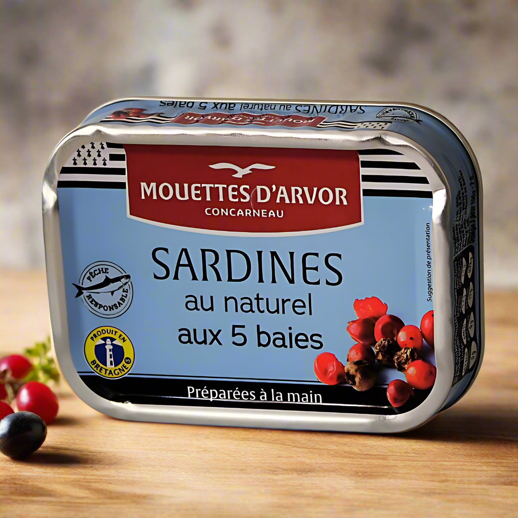 Sardinen "au naturel" mit 5 Beeren (ohne Öl) Dose à 115g