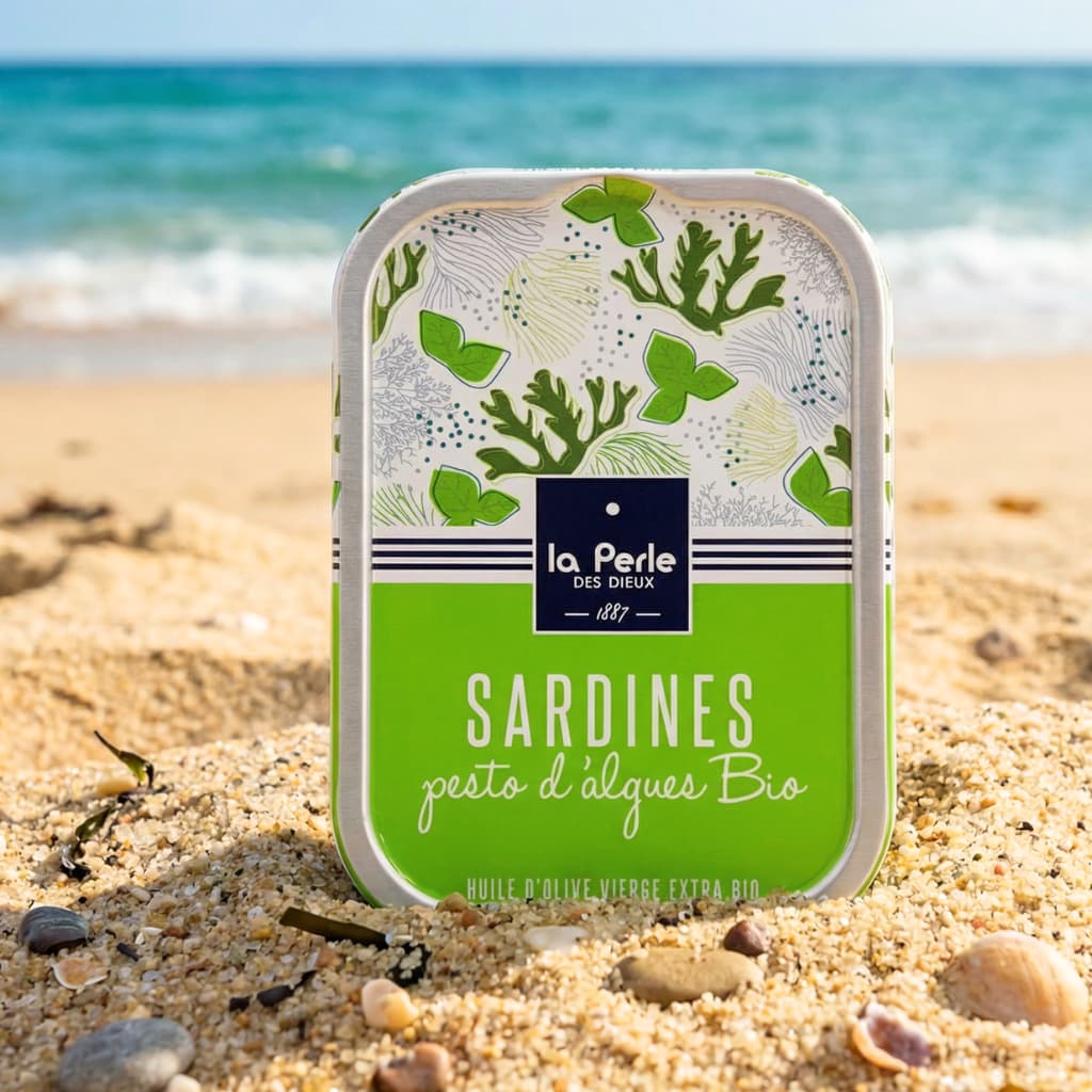 Sardinen mit Algen-Pesto in Olivenöl