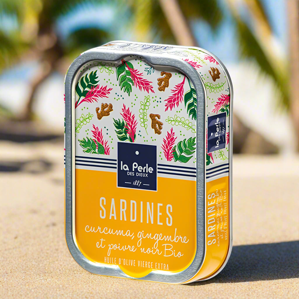 Sardinen Kurkuma Ingwer und schwarzer Pfeffer