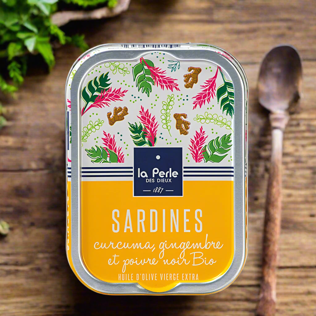 Sardinen Kurkuma Ingwer und schwarzer Pfeffer Dose 115g