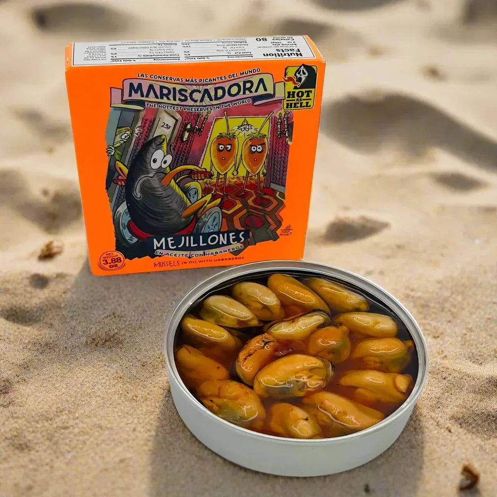 Mariscadora Premium Miesmuscheln mit Habanero-Püree 🌶️ 🌶️