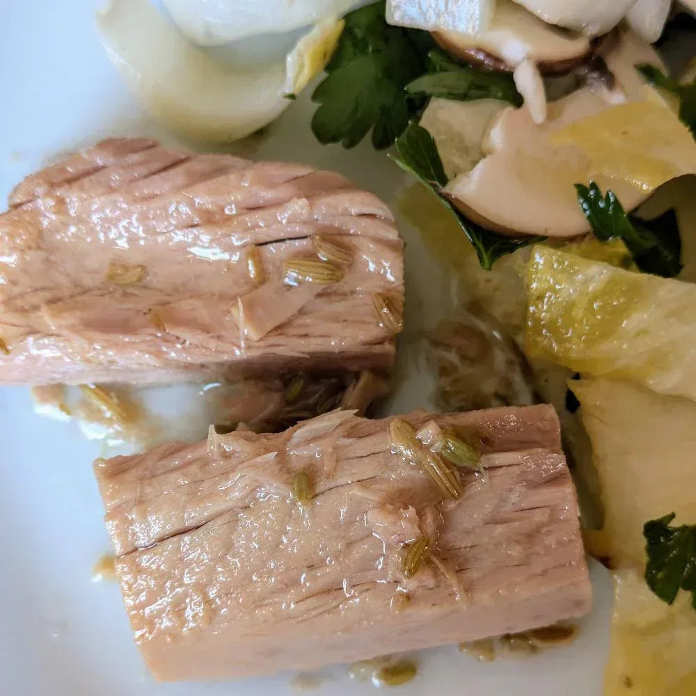 Thunfischfilets in Olivenöl mit Fenchel von den Azoren