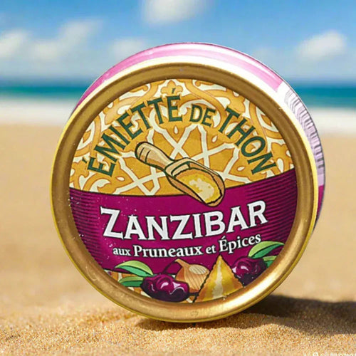 Émietté vom Thunfisch "Zanzibar" mit Dörrpflaumen und Gewürzen