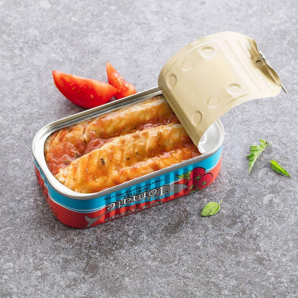 Makrelenfilets in Tomatensauce