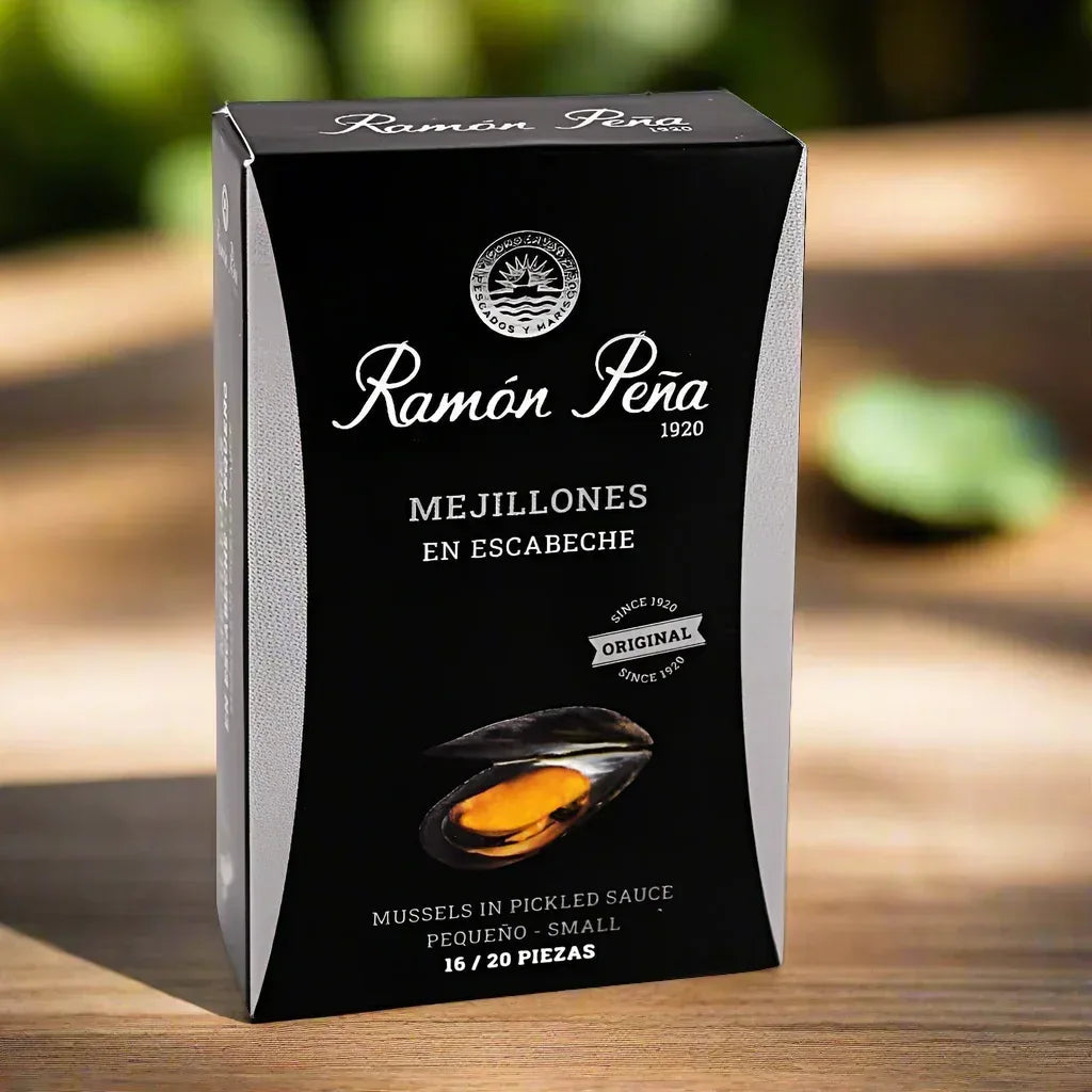 Kleine Miesmuscheln aus Galizien (Mejillones en Escabeche)