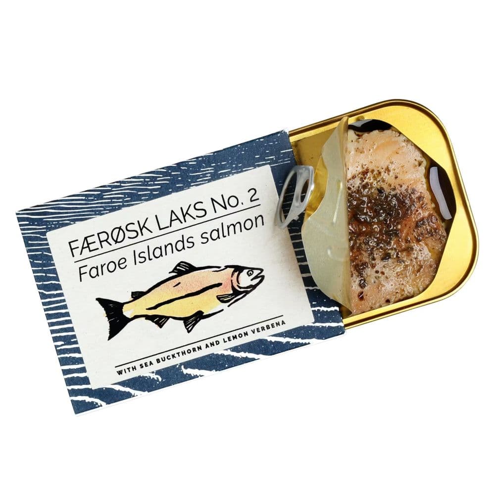 Lachs N°2 aus den Färöer Inseln, mit Sanddorn und Zitronenverbene