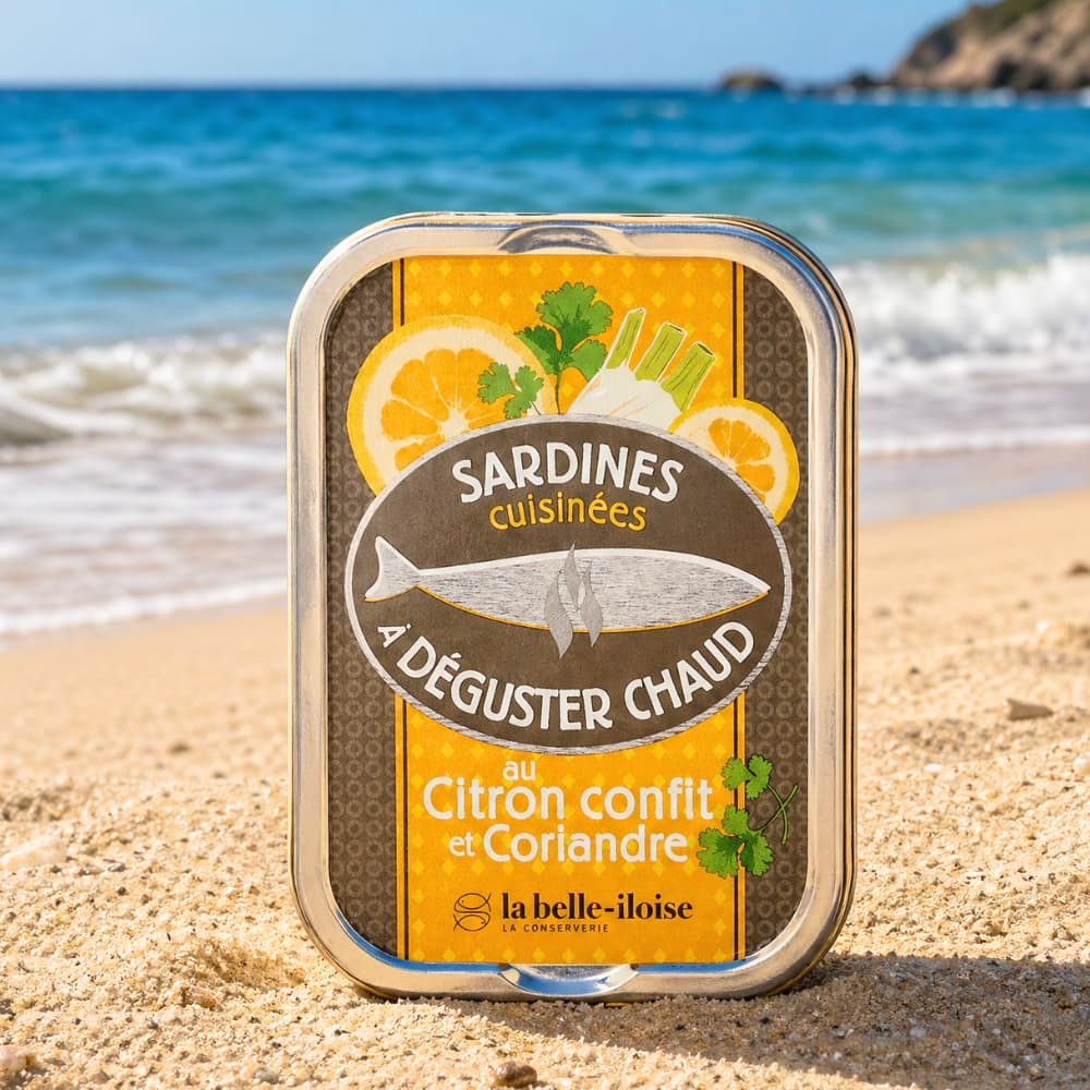 Sardinen zum Braten mit konfierten Zitrone und Koriander