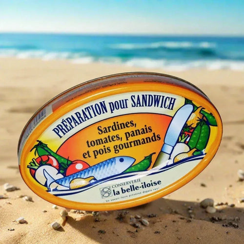 Sandwichcreme mit Sardine, Tomate, Pastinake, Zuckerschoten