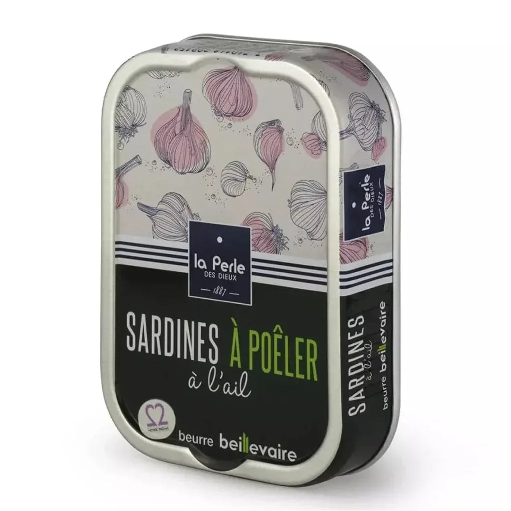 Sardinen zum Braten in Beillevaire Fassbutter mit Knoblauch