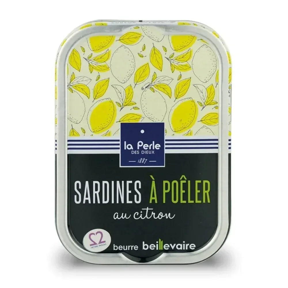 Sardinen zum Braten in Beillevaire Fassbutter mit Zitrone
