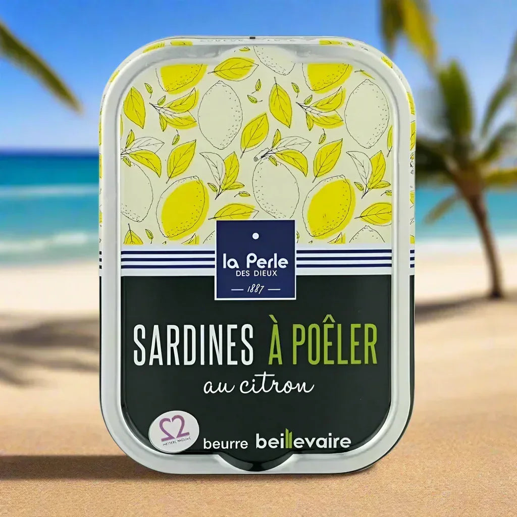 Sardinen zum Braten in Beillevaire Fassbutter mit Zitrone