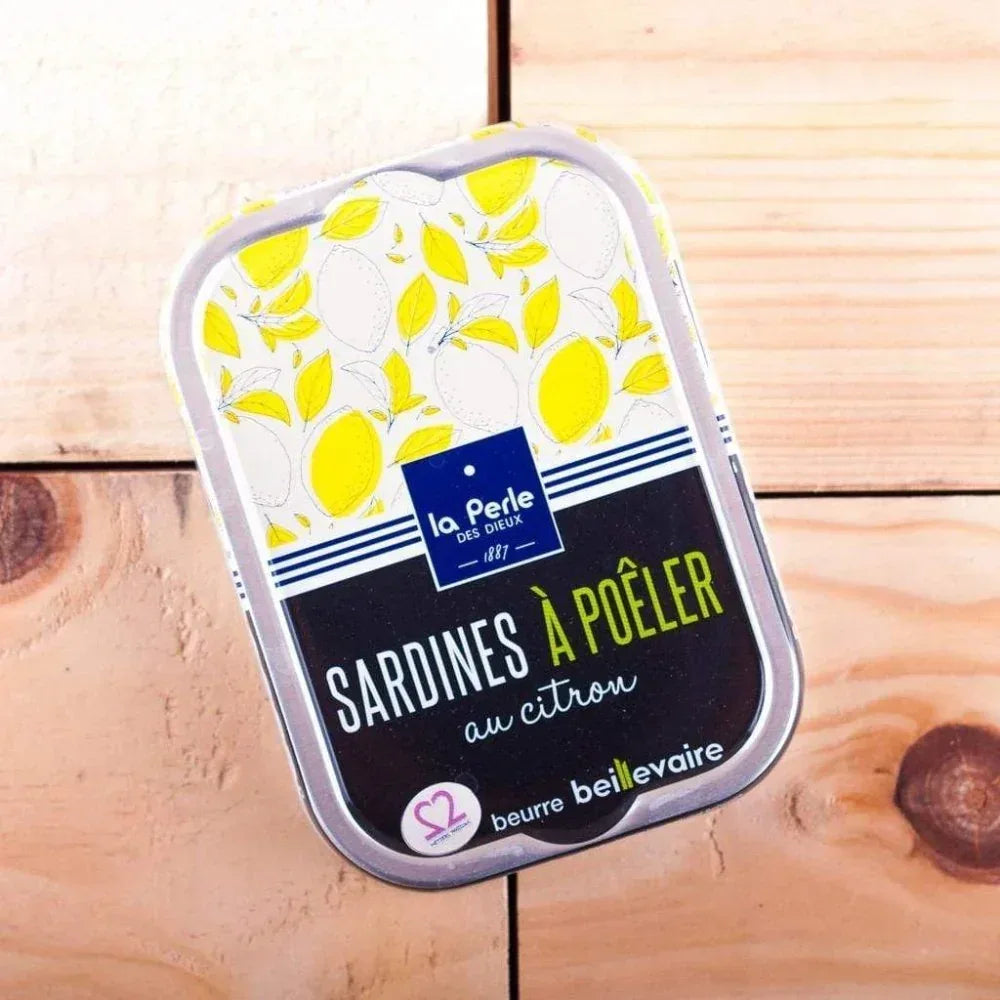 Sardinen zum Braten in Beillevaire Fassbutter mit Zitrone