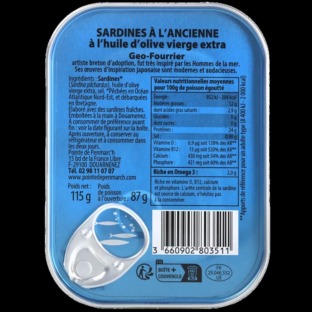 Jahrgangssardine 2025 „Le Pêcheur Sardinier" von Géo Fourrier