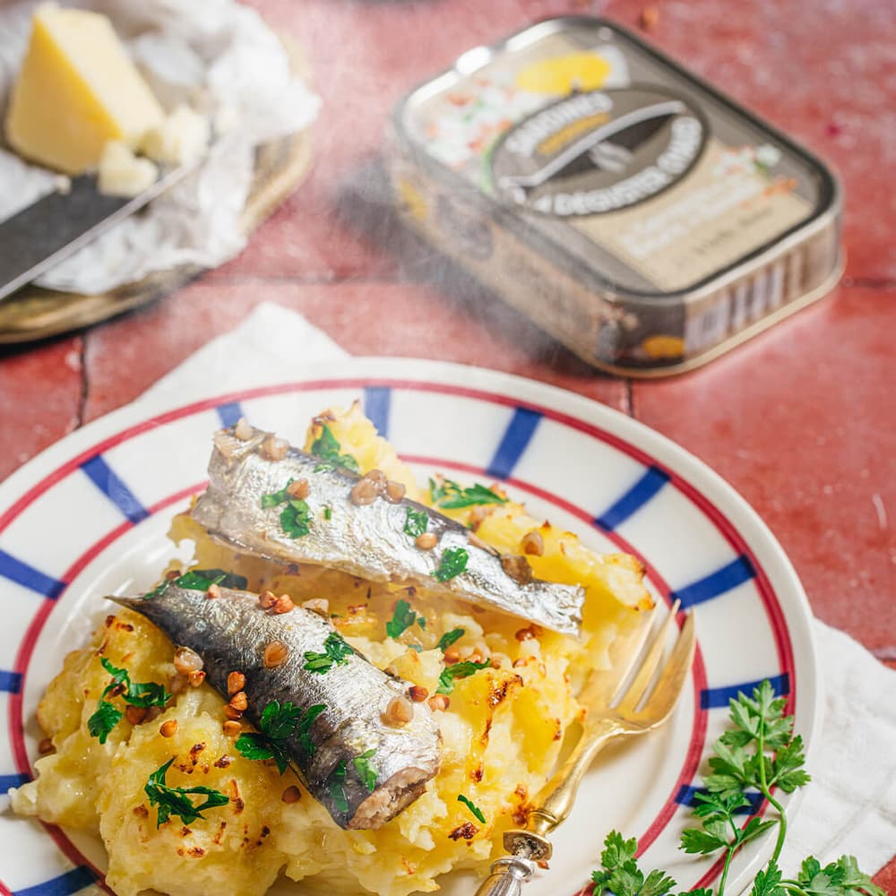 Sardinen in Fassbutter mit Buchweizen