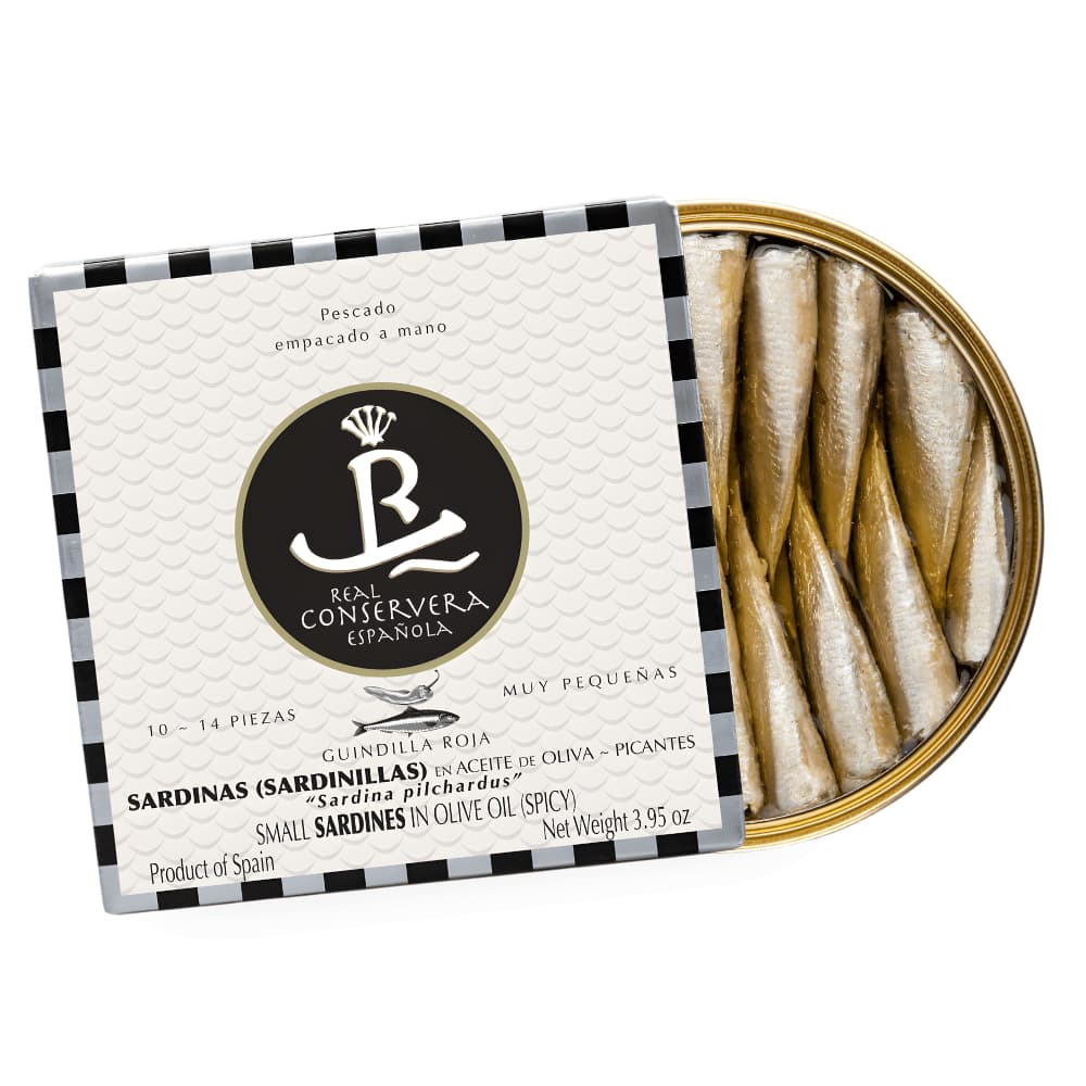 Sardinillas Picantes en Aceite de Oliva (Pikante kleine Sardinen aus Galizien) Dose à 112 g