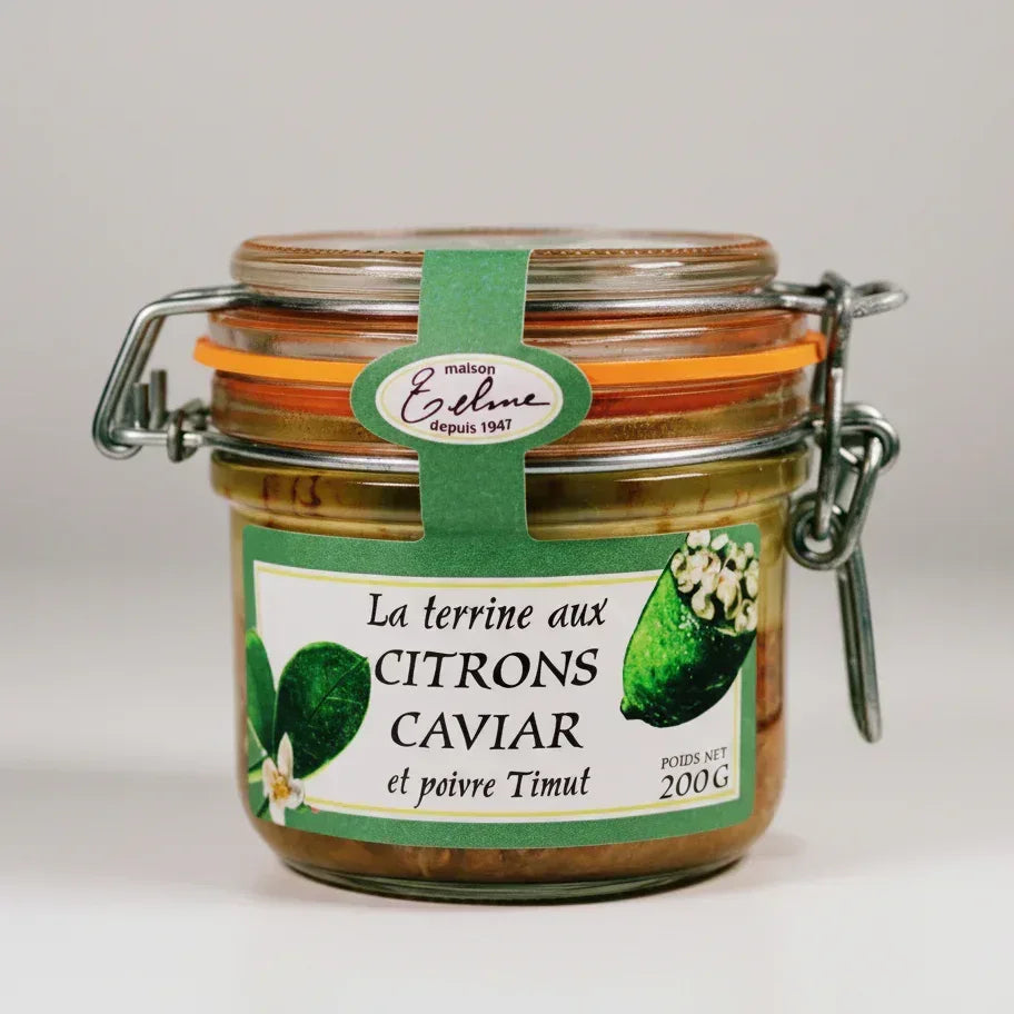 Schweine-Terrine mit Zitronenkaviar und Timut-Pfeffer