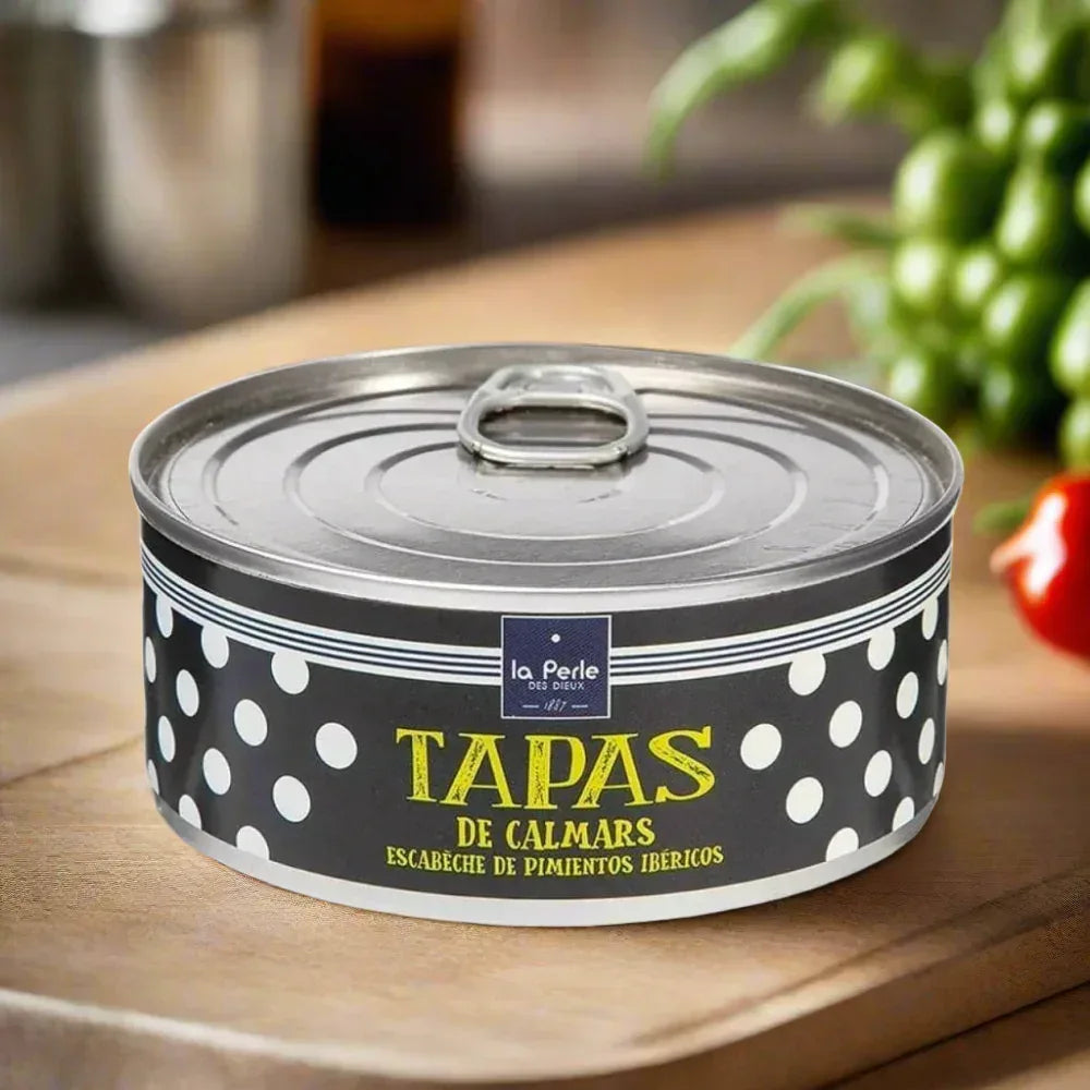 Tapas von Kalmare mit Pimientos