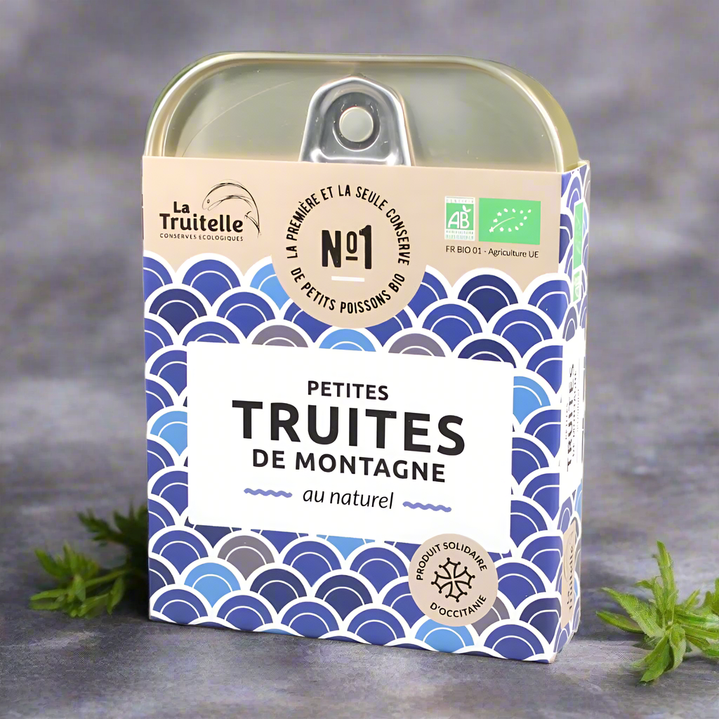 Kleine Bergforelle "au naturel - ohne Öl" - 100g Dose à 100g